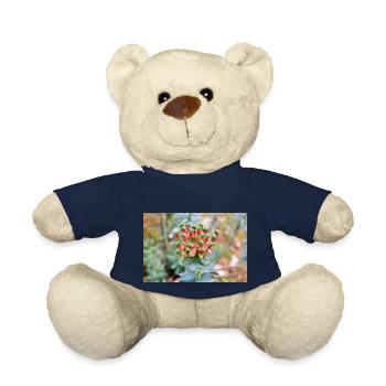 blooming colorful Wolfsmilch (Euphorbia) flower - Teddy Bear - french navy - Front