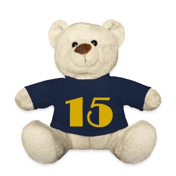 15. 15 YEARS. 15th ANNIVERSARY. 15 YEAR ANNIVERSARY. - Teddy Bear - french navy - Front