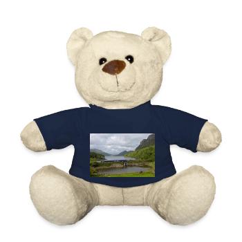 ScotRail train passing Scottish Loch - Teddy Bear - french navy - Front