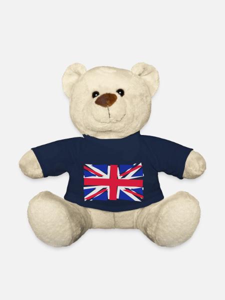 Crazy Union Jack - Teddy Bear - french navy