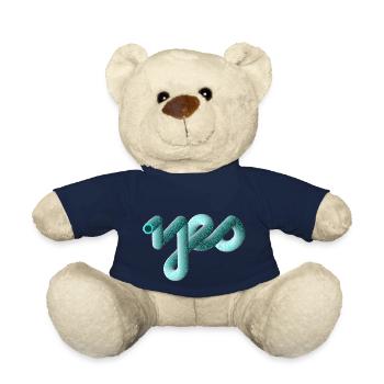 YES Font kuschel Effekt 3D - Teddy - French Navy - Vorne