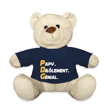 Humour PDG - papy drôlement génial - Nounours - bleu marine - Devant