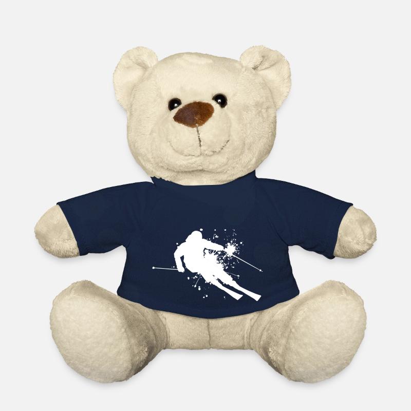 Freestyle Skiers Men Skiing Skiing Skiing - Teddy Bear - french navy