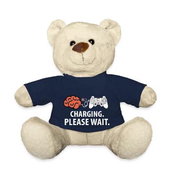 Charging Please Wait - Teddy Bear - french navy - Front