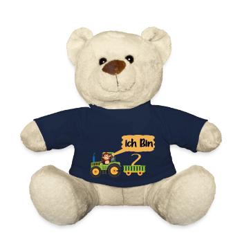 Ich bin 2 | Kindergeburtstag | zweiter Geburtstag - Nounours - bleu marine - Devant