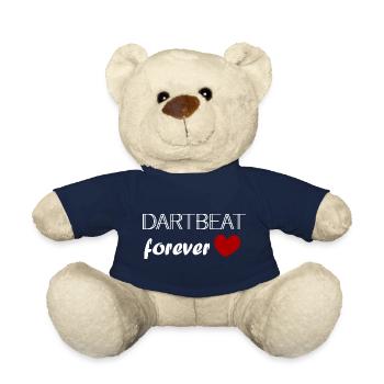 Mon cœur bat pour les fléchettes - Nounours - bleu marine - Devant