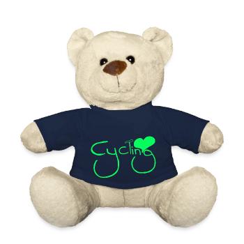 cyclist cycling bmx bike sport mountain biking hobby - Teddy Bear - french navy - Front