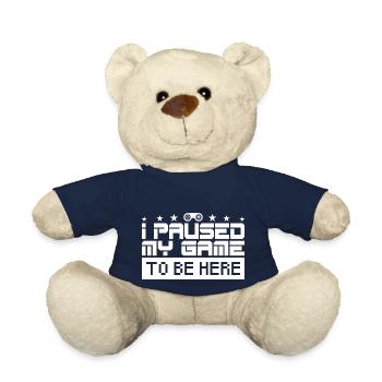 Ich habe mein Spiel gestoppt, um hier zu sein. Gamer-Geschenk. - Teddy - French Navy - Vorne