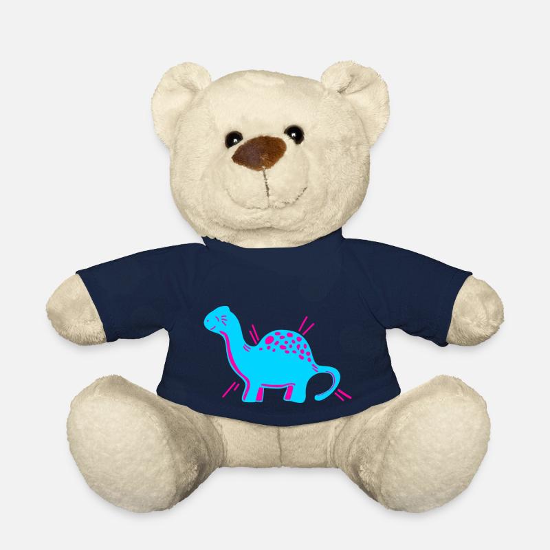 Dino Dinosaurier niedlich süß cartoon comic Pink - Teddy - French Navy