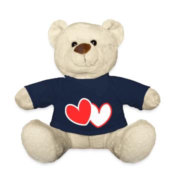 Two hearts JGA wedding - Teddy Bear - french navy - Front