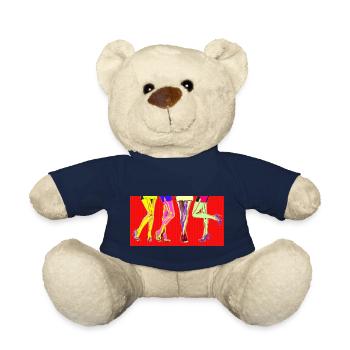Pop art - Teddy Bear - french navy - Front