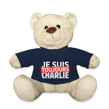 Je Suis Toujours Charlie Rouge - Nounours - bleu marine - Devant