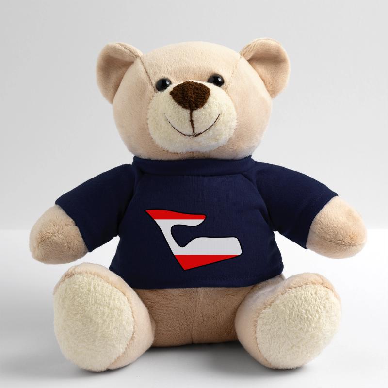 Piste de course en Autriche avec le drapeau Nounours