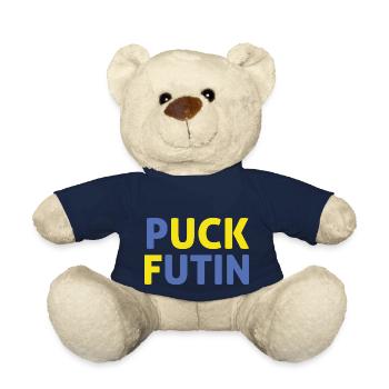 Puck Futin je soutiens l'ukraine - Nounours - bleu marine - Devant