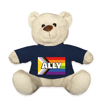 Pride Ally Inclusive Pride Fortschrittsflagge - Teddy - French Navy - Vorne