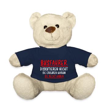 Busfahrer Beruf Lustiger Spruch Linienbus Geschenk - Teddy - French Navy - Vorne