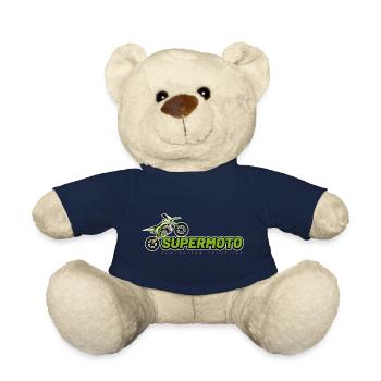 Supermoto schriftzug weiss - Teddy - French Navy - Vorne