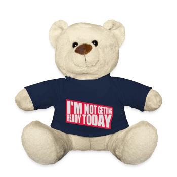 not getting ready today - Teddy Bear - french navy - Front
