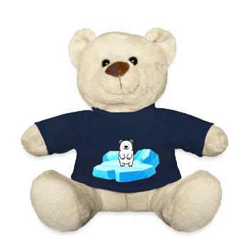 Süsser kleiner Eisbär auf einer Eisscholle - Teddy - French Navy - Vorne