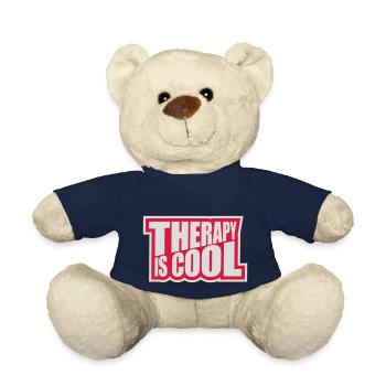 therapy is cool Quote - Teddy Bear - french navy - Front