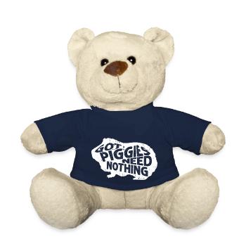 Got Piggies, Need Nothing Cavy Lover Guniea Pig Ro - Teddy Bear - french navy - Front