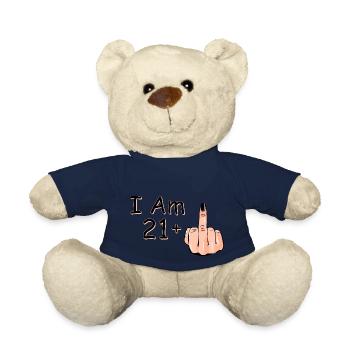 J’ai 21 ans + 1 majeur J’ai 21 ans et plus, - Nounours - bleu marine - Devant
