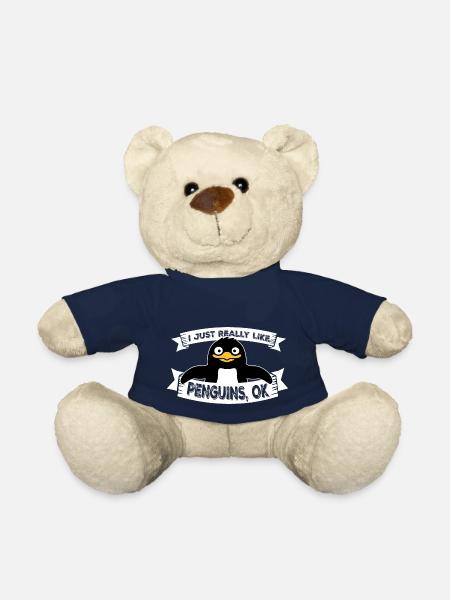 J’aime vraiment les pingouins OK Ich mag Pinguine - Nounours - bleu marine