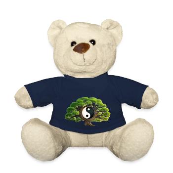 Arbre zen Yin et Yang - Nounours - bleu marine - Devant