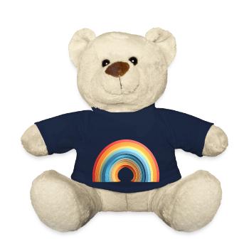Paper Style Rainbow (Pride) - Teddy Bear - french navy - Front