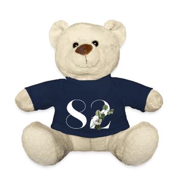 Nummer 82 Blumengrün - 82. Blumengeburtstag - Teddy - French Navy - Vorne