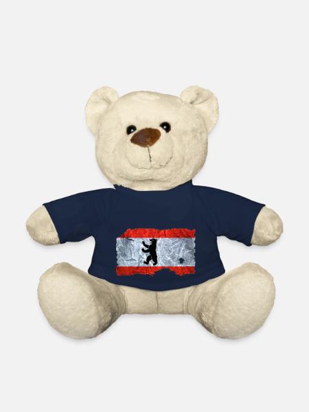 Berlin Fahne / Flagge vintage used look - Teddy - French Navy