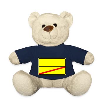 Place Sign Template Icon - Teddy Bear - french navy - Front