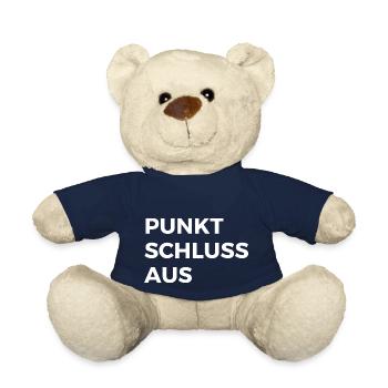 Punkt, Schluss, Aus. Spruch, Geschenk - Teddy - French Navy - Vorne