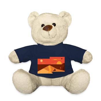 Modern Mars - abstract painting of an AI - Teddy Bear - french navy - Front