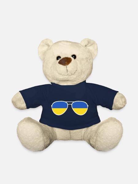 Ukraine Ukraina Slava Ukraine Sonnenbrille Flagge - Teddy - French Navy