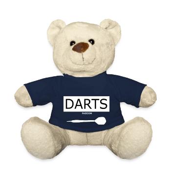 Darts Passion Geschenk Geburtstag Idee WM - Teddy - French Navy - Vorne