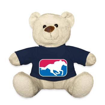Rennpferd reiten Reitsport Pferde lustige Geschenk - Teddy - French Navy - Vorne