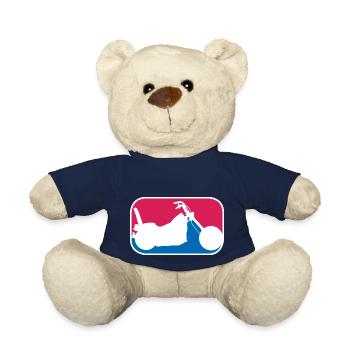 Chopper american Motorrad Highway Biker Geschenk - Teddy - French Navy - Vorne