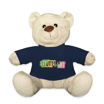 Stuttgart Germany City Font Punk Retro - Teddy Bear - french navy - Front