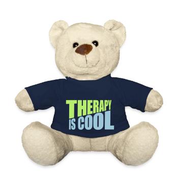 therapy is cool Quote - Teddy Bear - french navy - Front