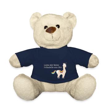 Lama Einhorn mit coolem Spruch - Teddy - French Navy - Vorne