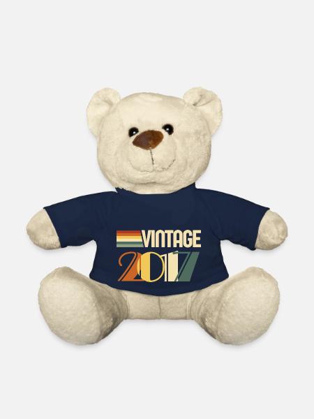 Vintage 2017-cadeau anniversaire 2017 - Nounours - bleu marine