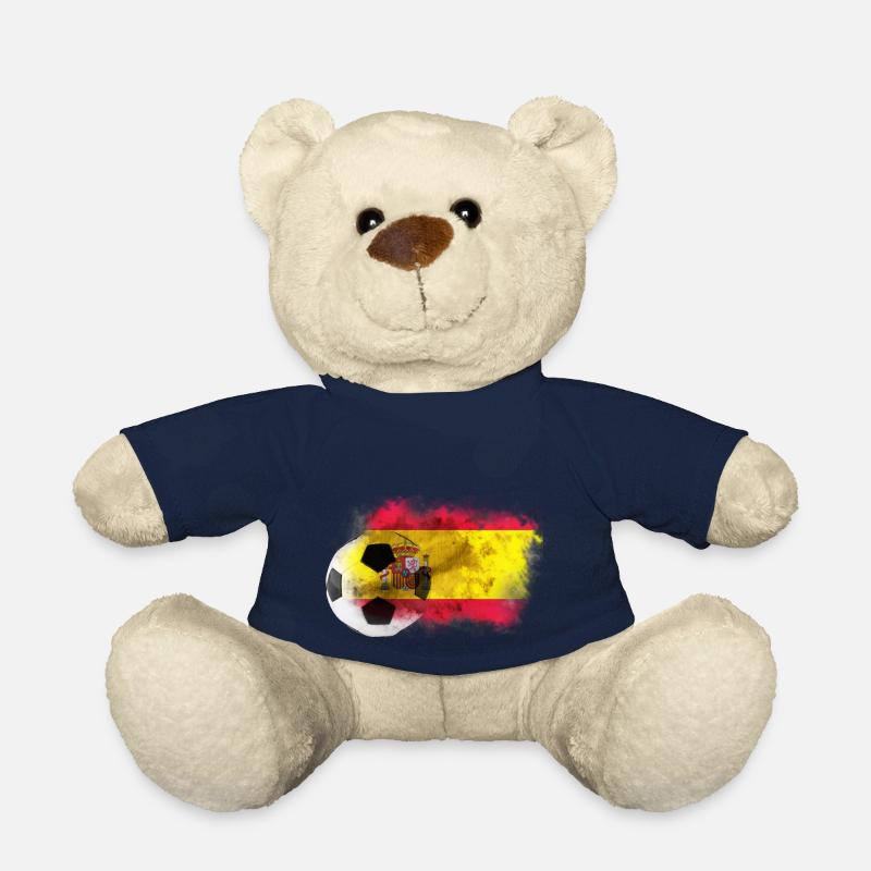 Spanien-Flagge mit Fußball - Teddy - French Navy