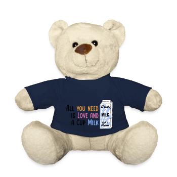 We need Love and Milk Comicstyle 1 - Teddy Bear - french navy - Front
