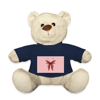 Rosa-Schmetterling- für junge mit Styl - Teddy - French Navy - Vorne
