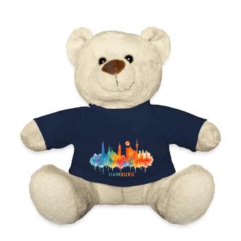 hamburg skyline aquarell - Teddy - French Navy - Vorne