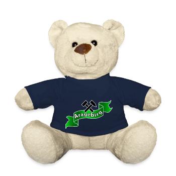 Erzgebirge Logo mit Hammer und Schlägel, Arzgebirg - Teddy - French Navy - Vorne