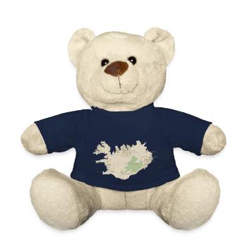 Map of Iceland - Teddy Bear - french navy - Front