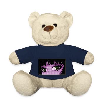 Anime Eyes Vaporwave - Teddy Bear - french navy - Front