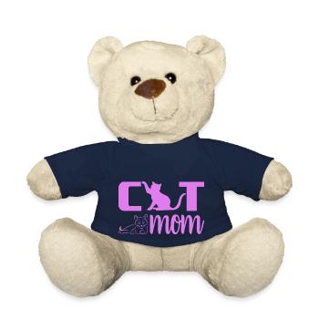 Cats Mama Cats Grandma Grandmother Mother Mom Cat - Teddy Bear - french navy - Front
